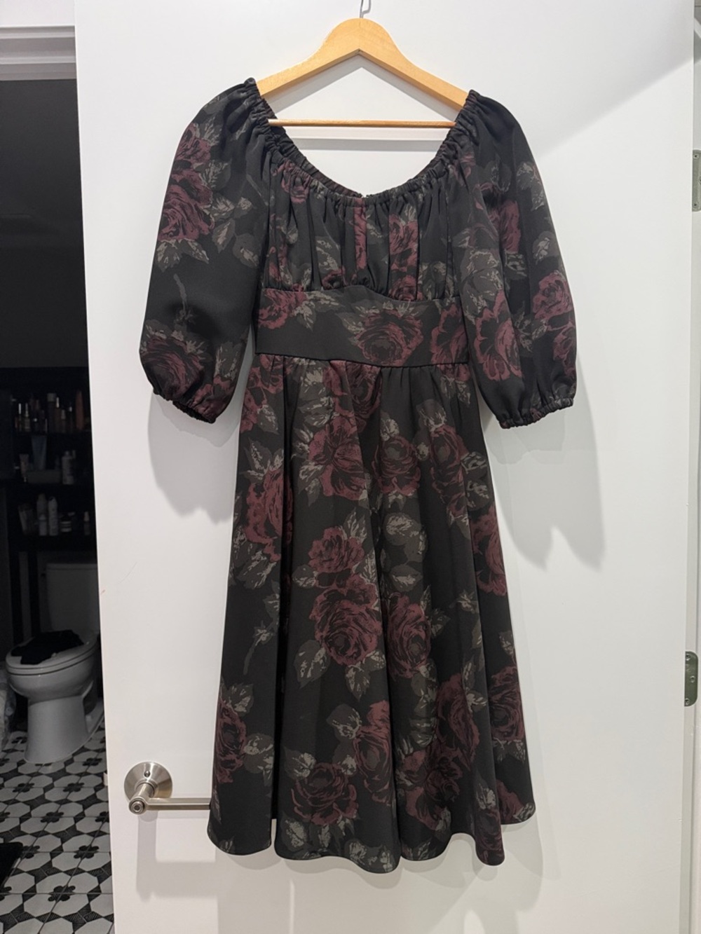 Vixen By Micheline Pitt Vacation Dress in Black Floral